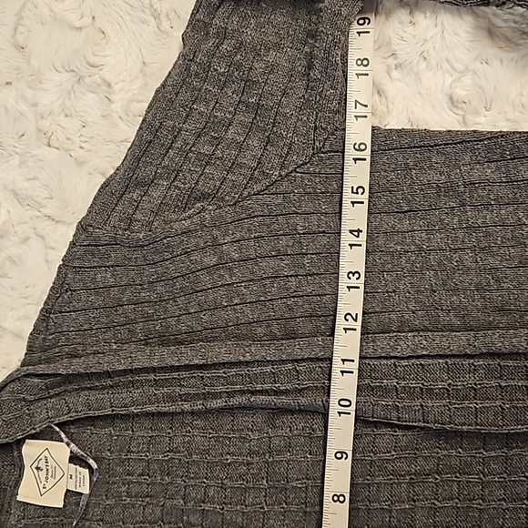 St John's Bay open front hi-lo gray knit cardigan Medium Office Travel - Picture 5 of 10
